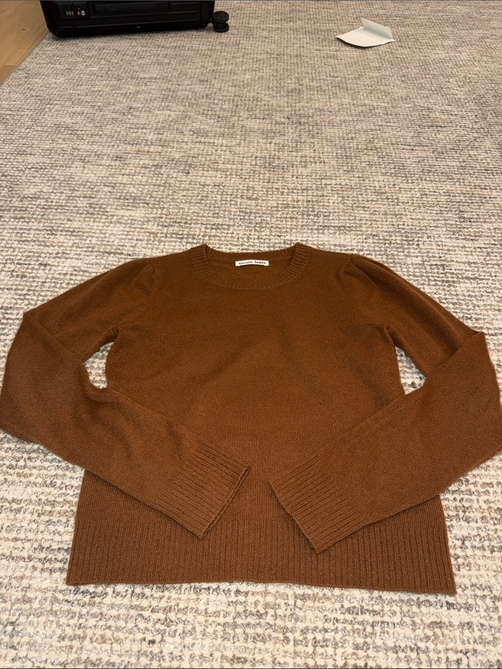 REFORMATION Brown Crewneck Sweater - Cozy Everyday Knit - Picture 4 of 7